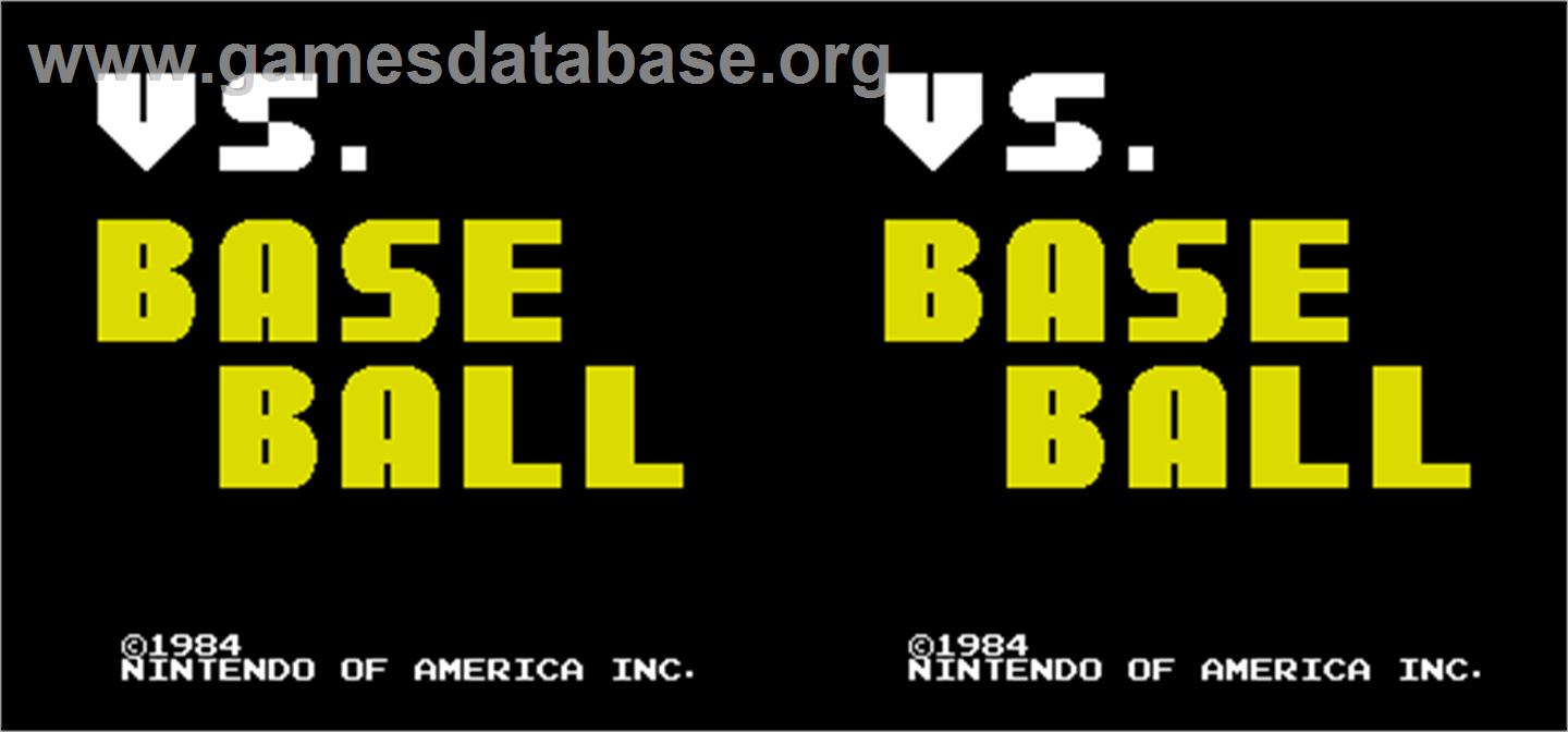 Vs. BaseBall - Arcade - Artwork - Title Screen