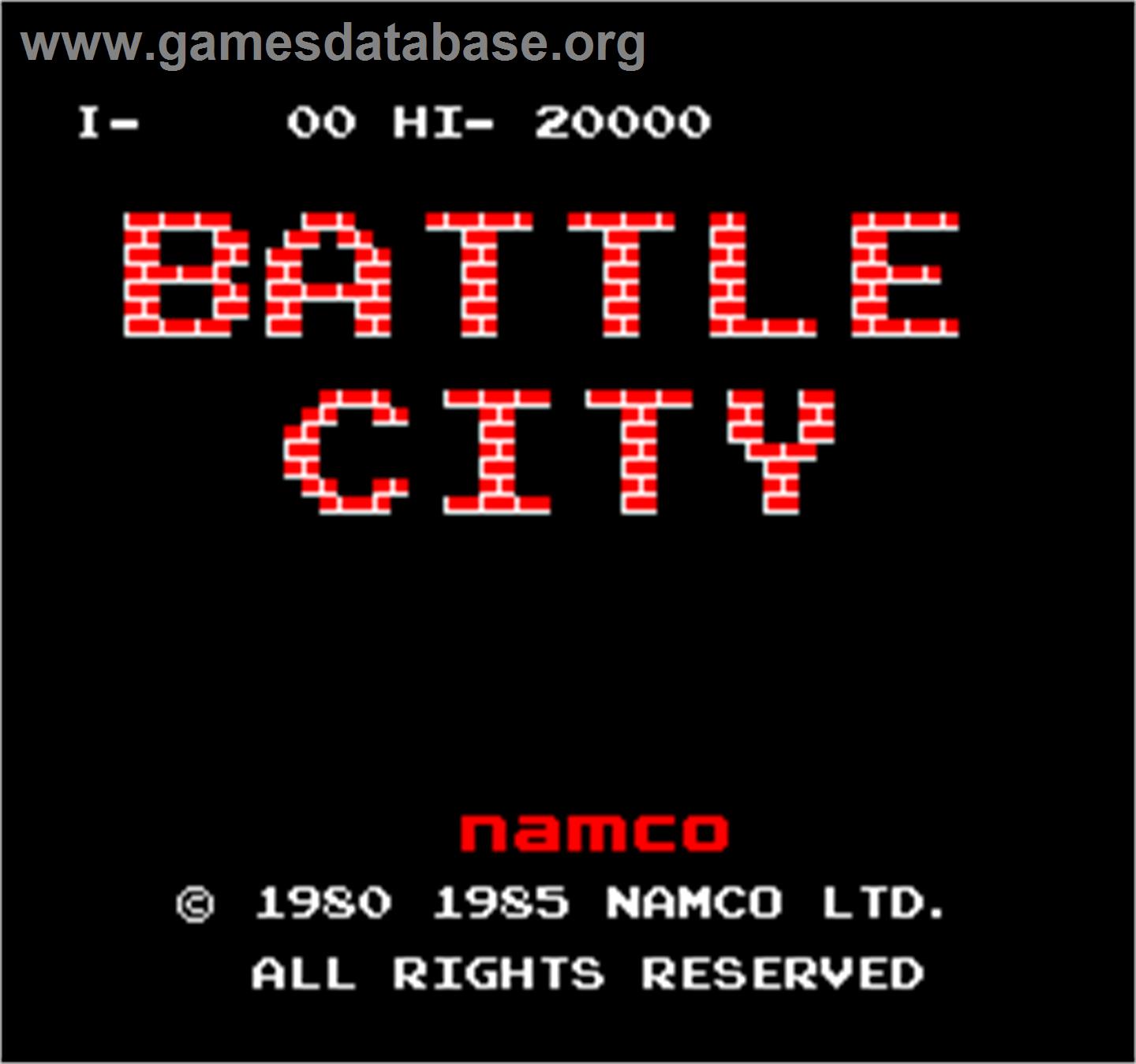 Vs. Battle City - Arcade - Artwork - Title Screen