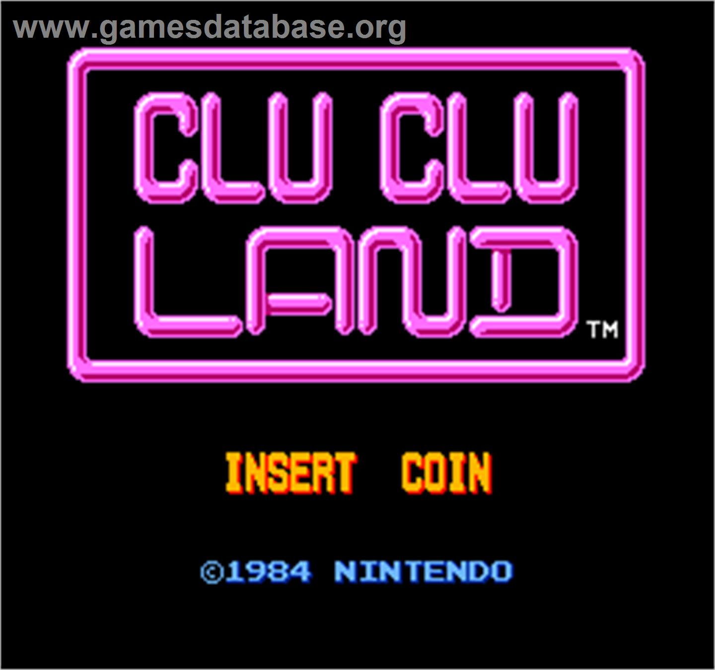 Vs. Clu Clu Land - Arcade - Artwork - Title Screen