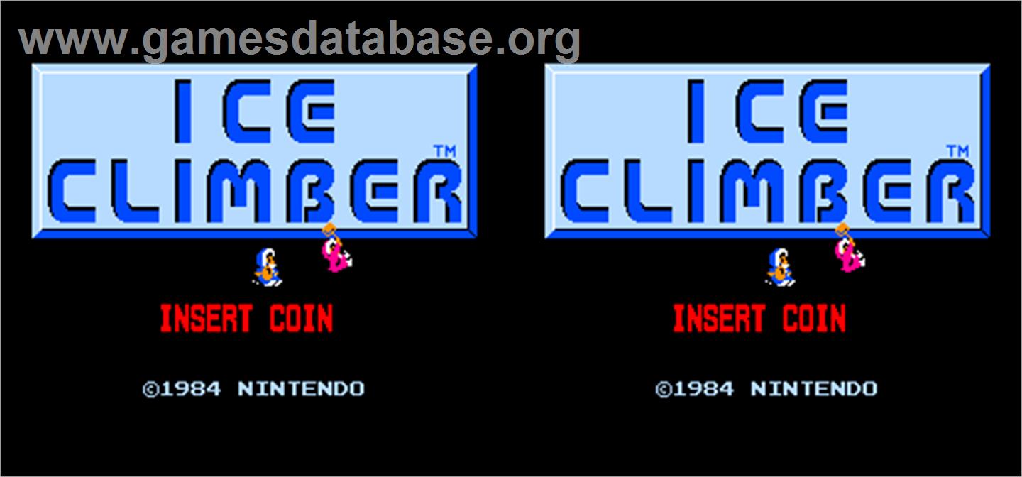 Vs. Ice Climber Dual - Arcade - Artwork - Title Screen