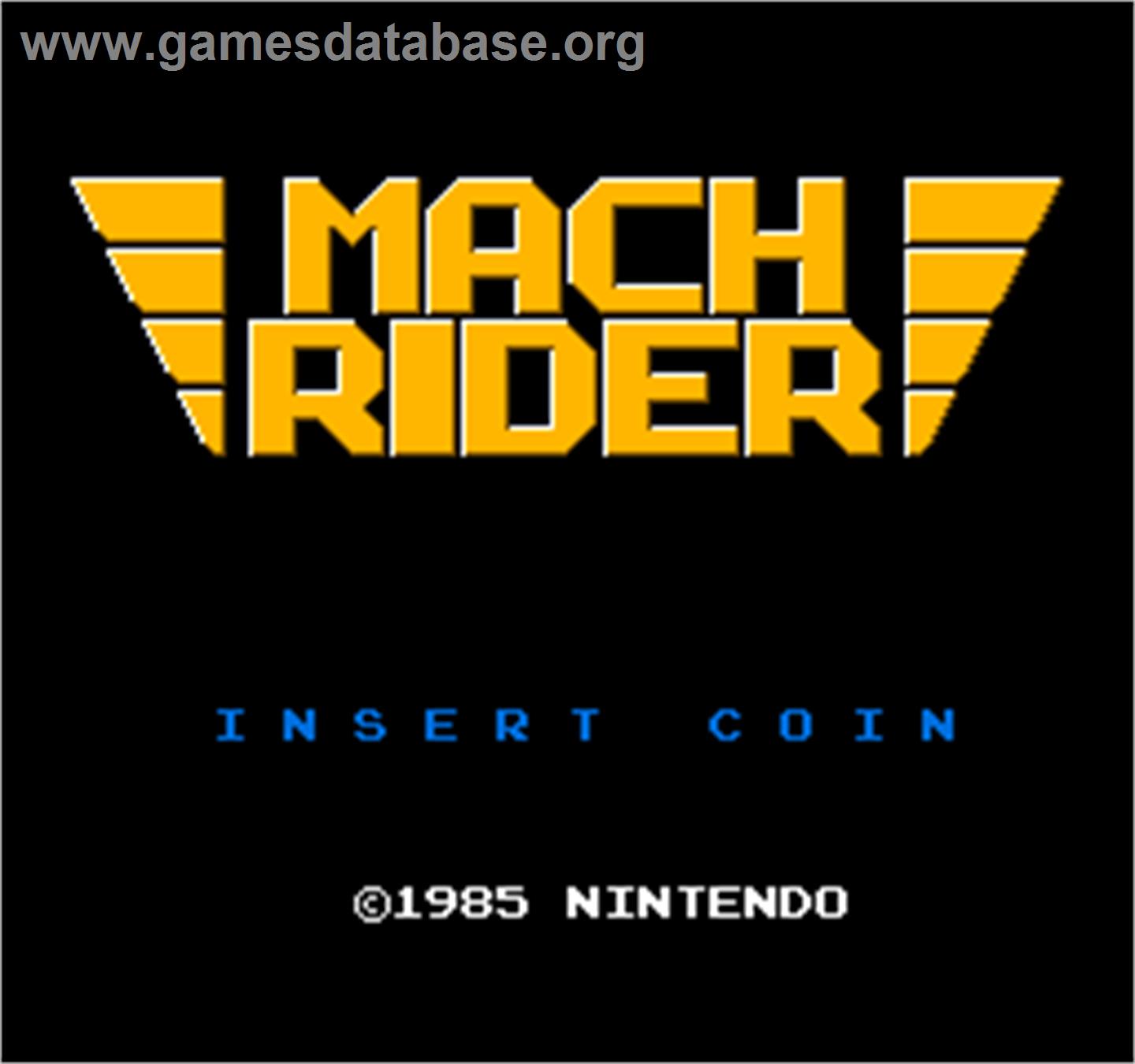 Vs. Mach Rider - Arcade - Artwork - Title Screen