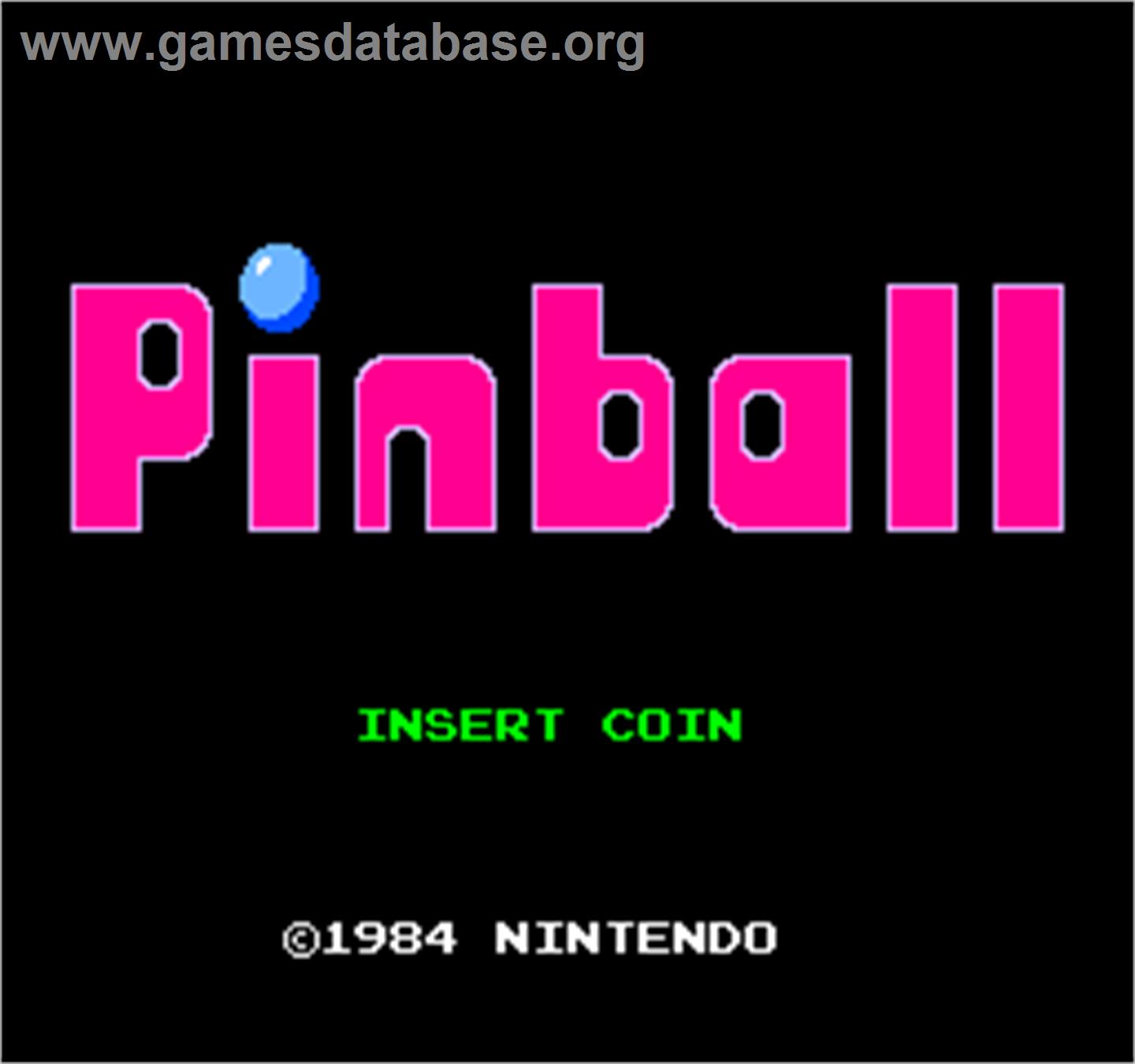 Vs. Pinball - Arcade - Artwork - Title Screen