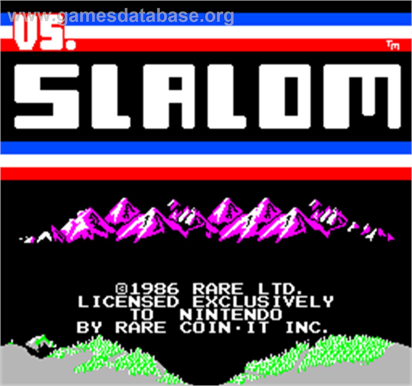 Vs. Slalom - Arcade - Artwork - Title Screen