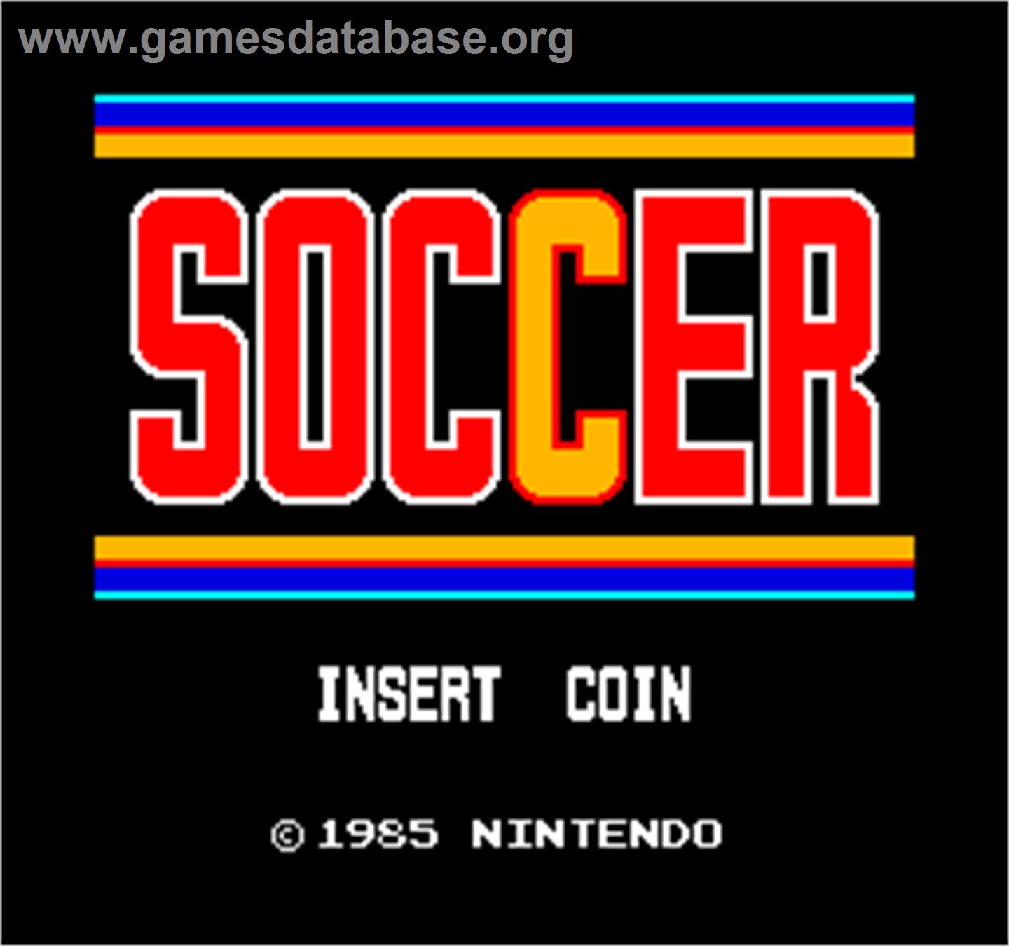 Vs. Soccer - Arcade - Artwork - Title Screen