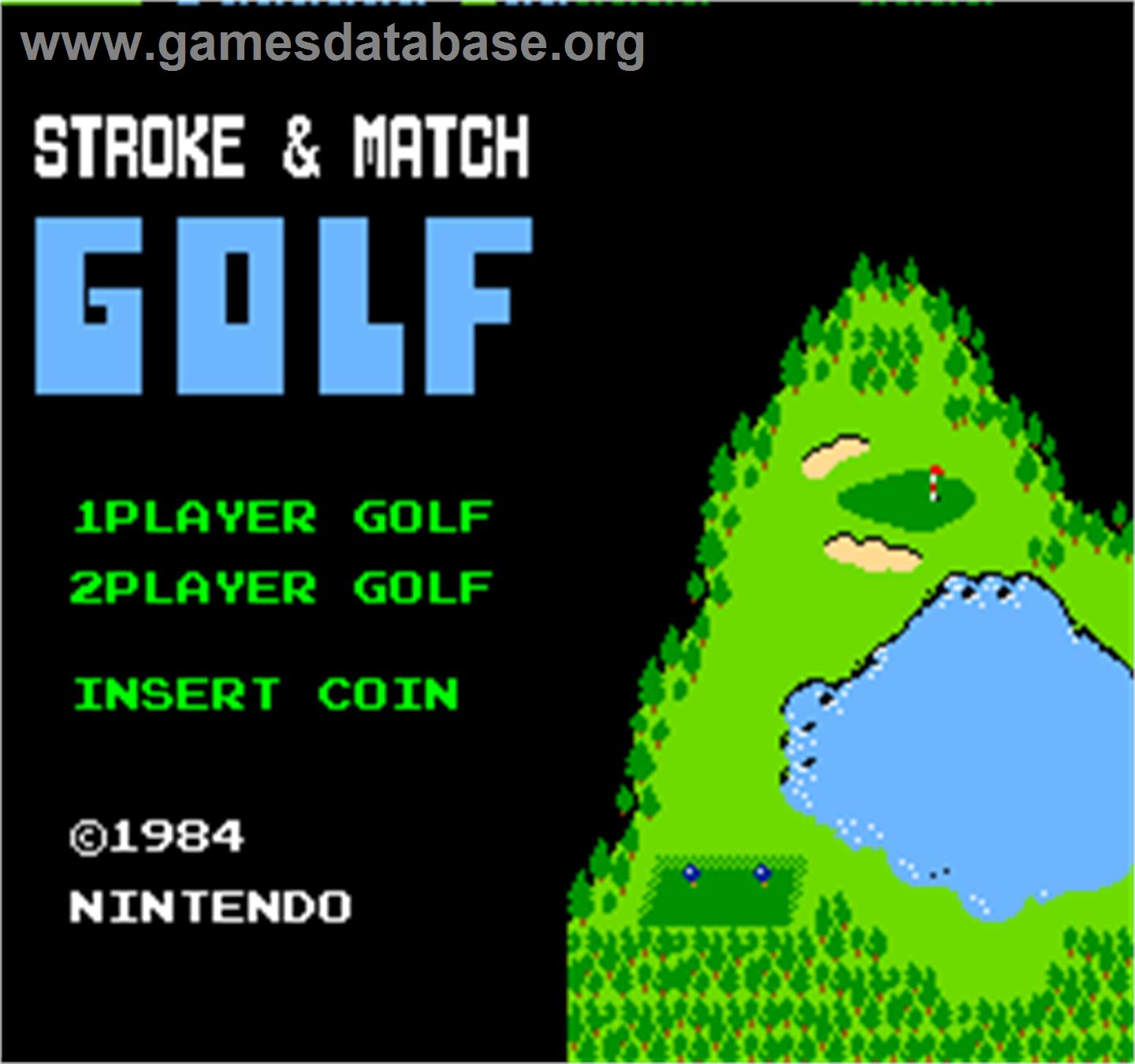 Vs. Stroke & Match Golf - Arcade - Artwork - Title Screen