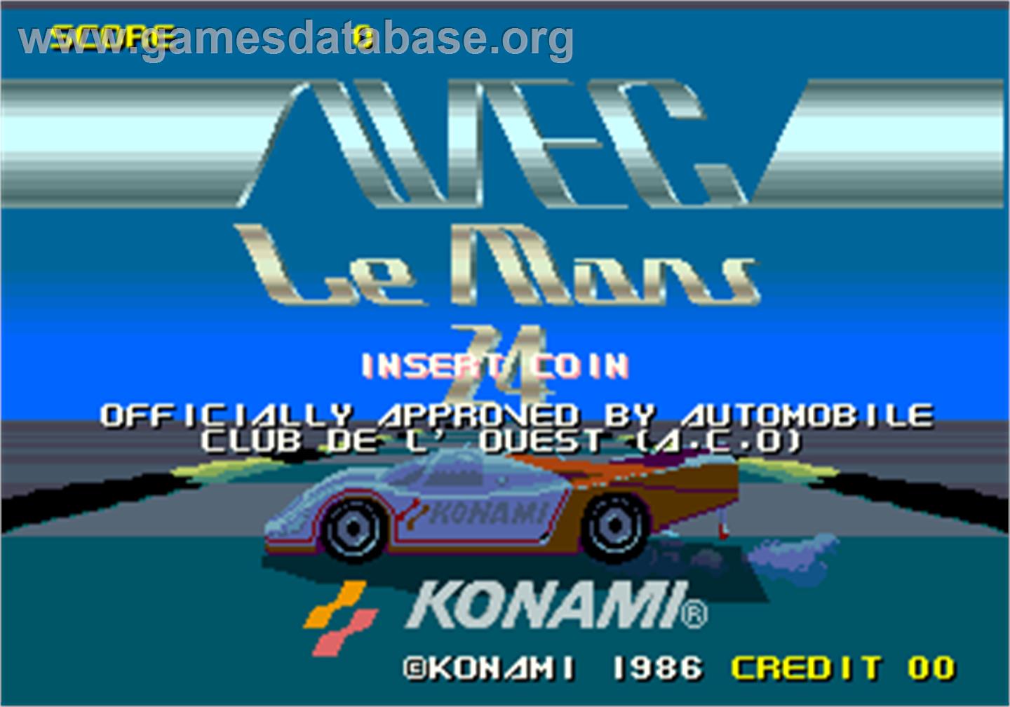 WEC Le Mans 24 - Arcade - Artwork - Title Screen