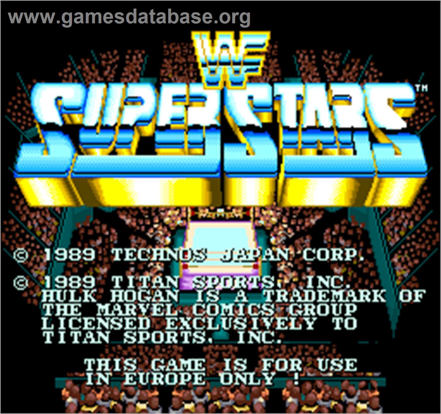 WWF Superstars - Arcade - Artwork - Title Screen
