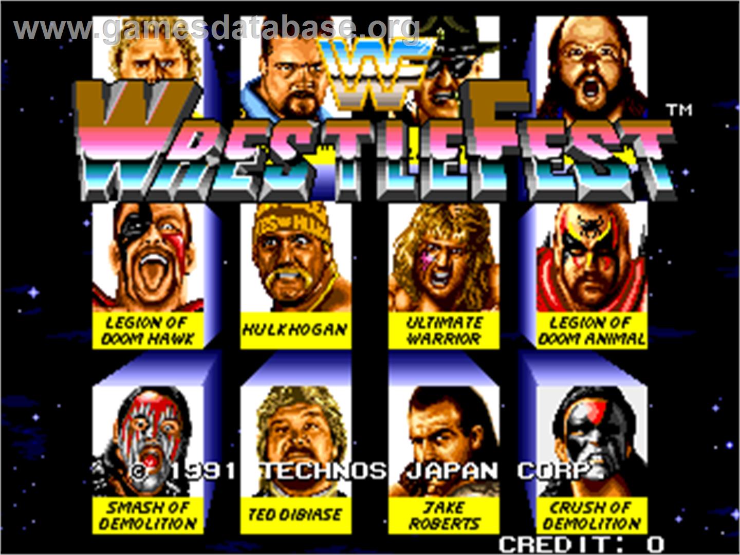 WWF WrestleFest - Arcade - Artwork - Title Screen
