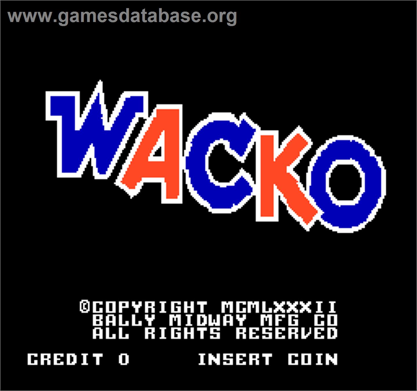 Wacko - Arcade - Artwork - Title Screen