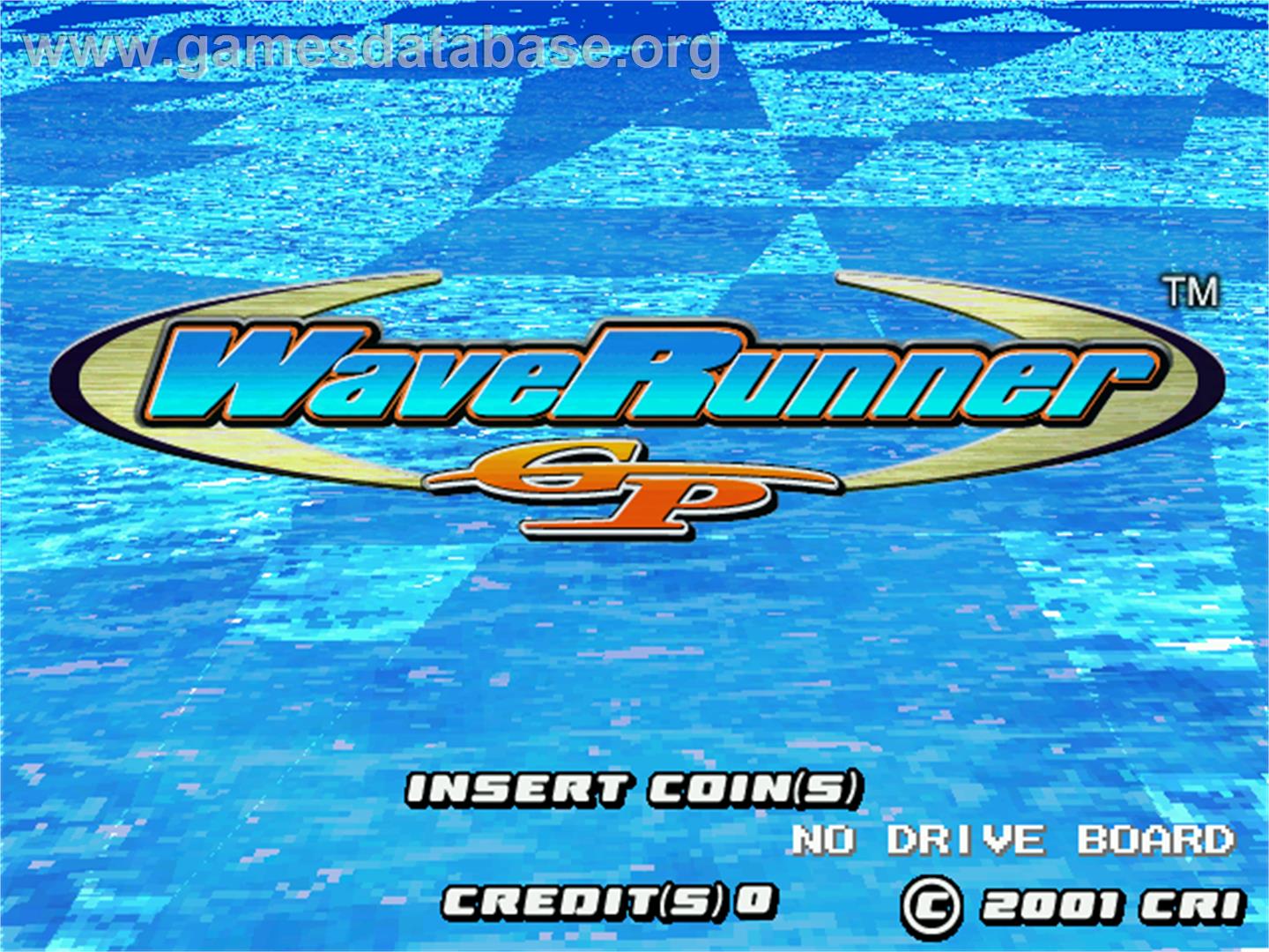 Wave Runner GP - Arcade - Artwork - Title Screen