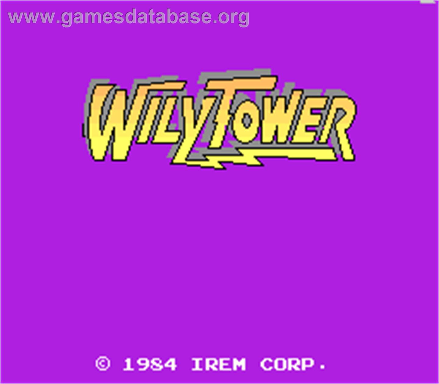 Wily Tower - Arcade - Artwork - Title Screen