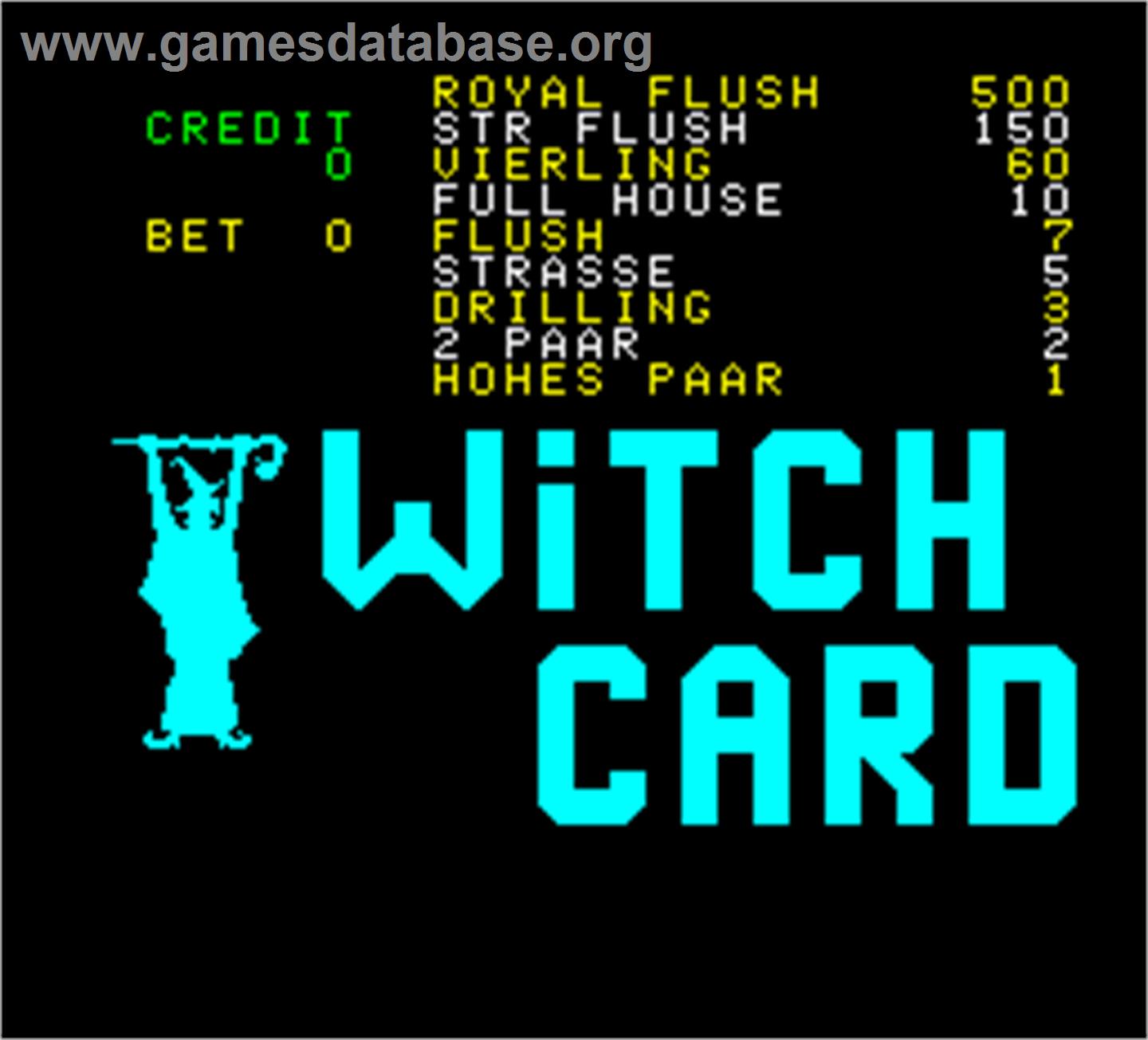 Witch Card - Arcade - Artwork - Title Screen
