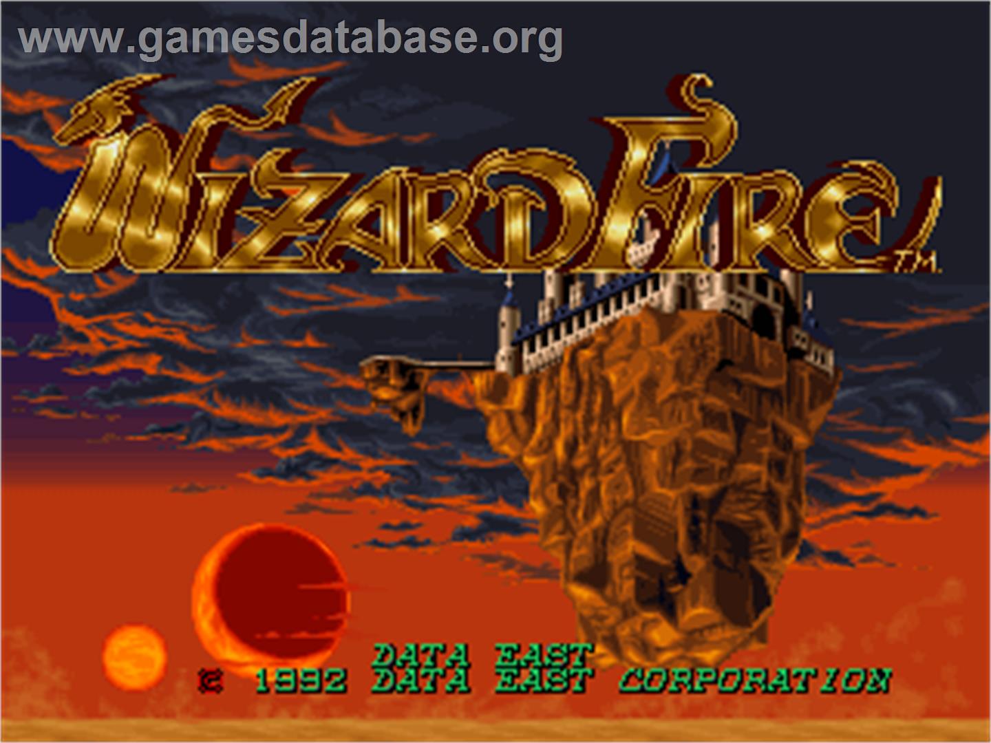Wizard Fire - Arcade - Artwork - Title Screen