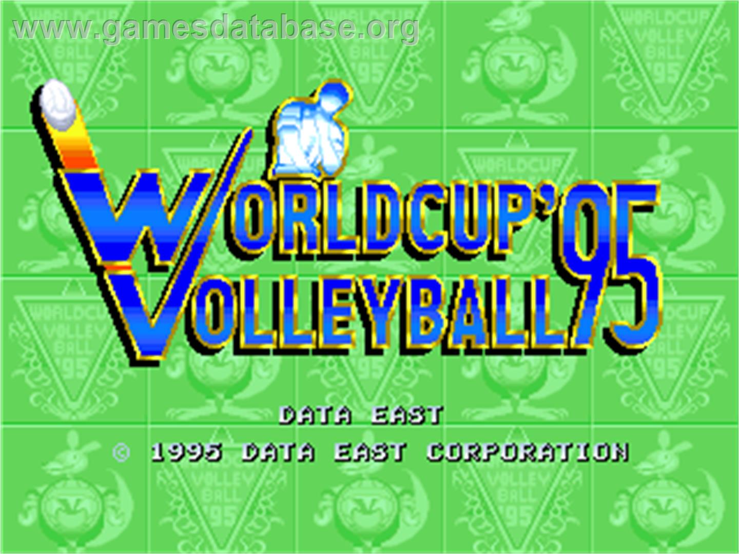 World Cup Volley '95 - Arcade - Artwork - Title Screen