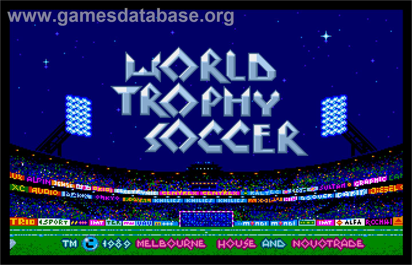 World Trophy Soccer - Arcade - Artwork - Title Screen