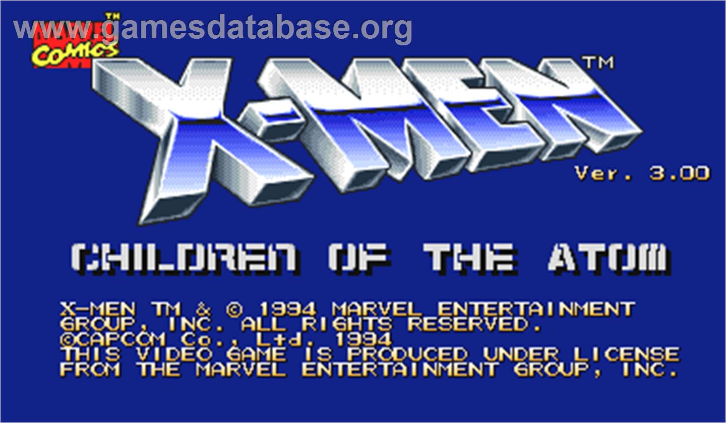 X-Men: Children of the Atom - Arcade - Artwork - Title Screen