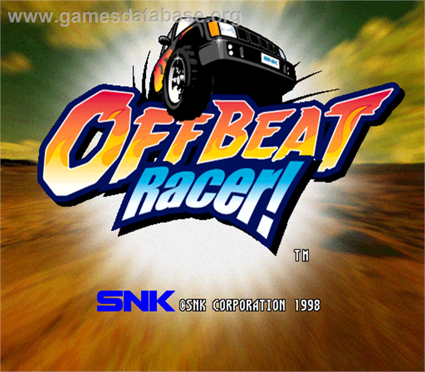 Xtreme Rally / Off Beat Racer! - Arcade - Artwork - Title Screen