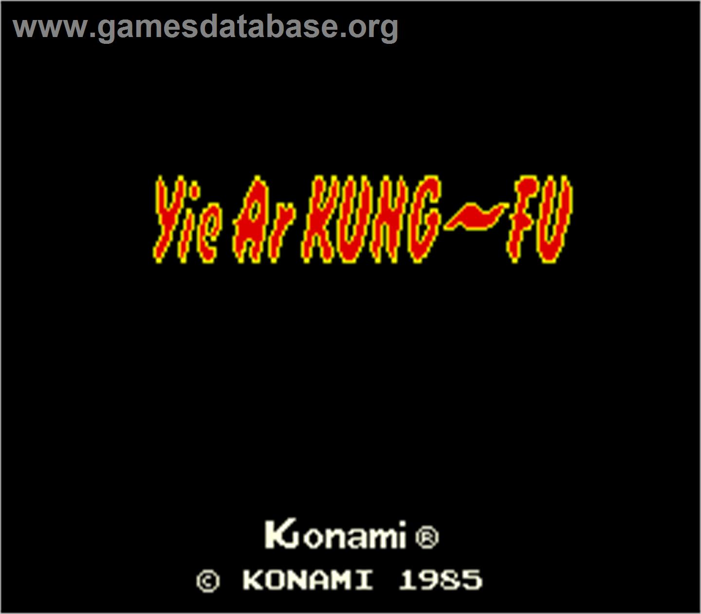 Yie Ar Kung-Fu - Arcade - Artwork - Title Screen