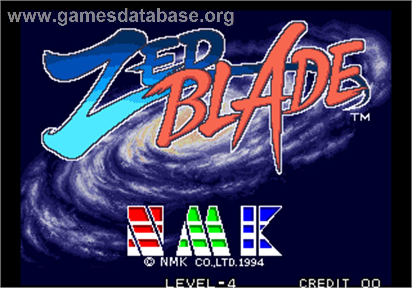 Zed Blade / Operation Ragnarok - Arcade - Artwork - Title Screen