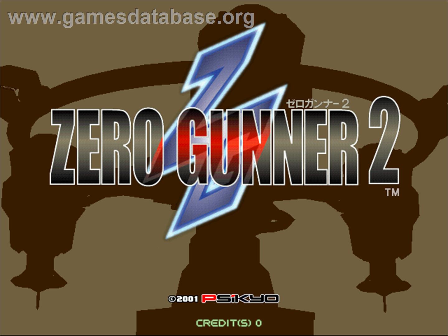 Zero Gunner 2 - Arcade - Artwork - Title Screen