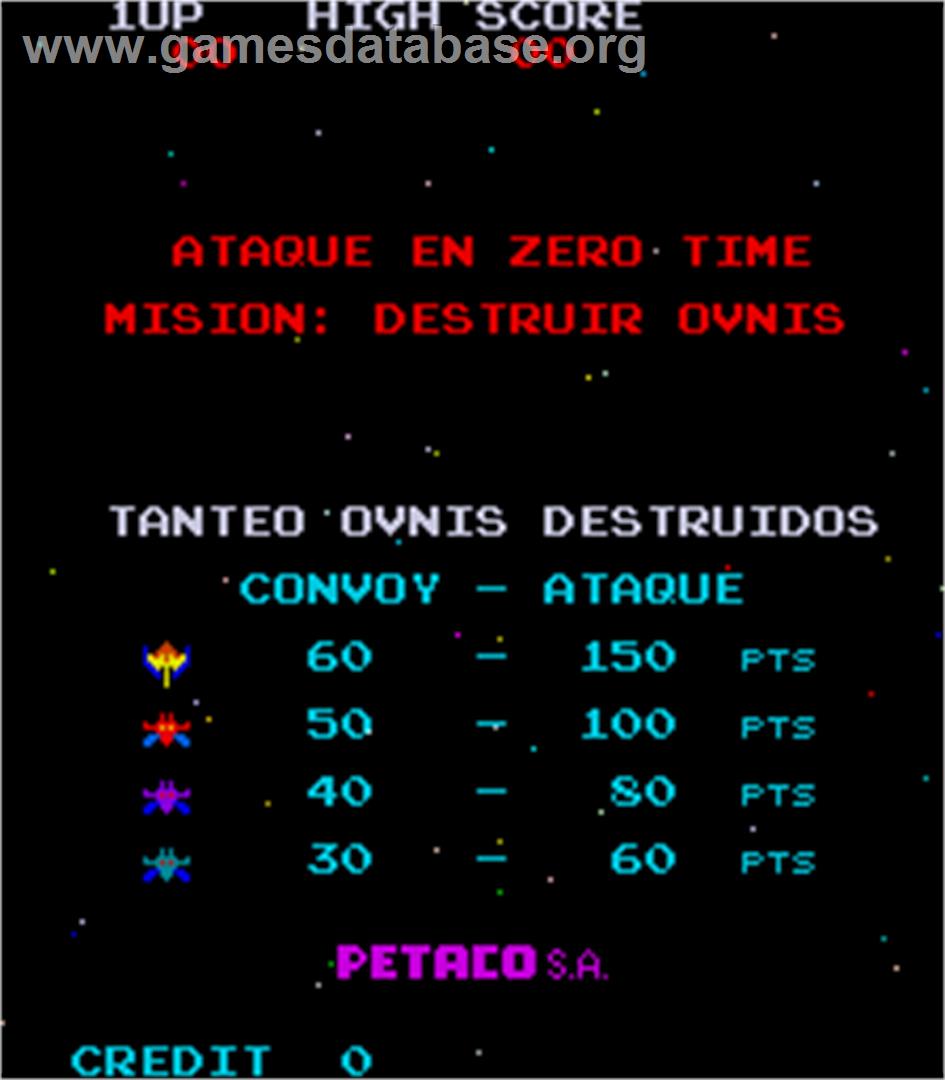 Zero Time - Arcade - Artwork - Title Screen
