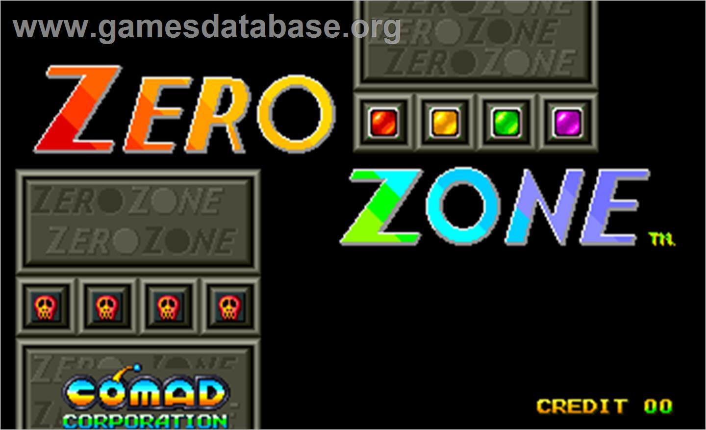 Zero Zone - Arcade - Artwork - Title Screen