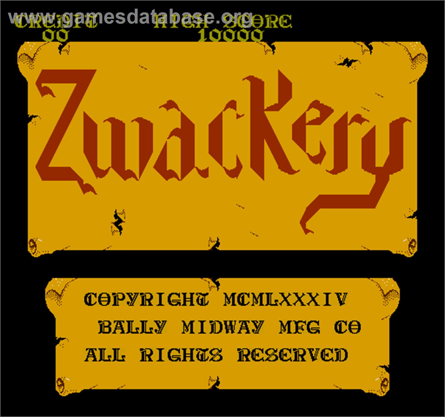 Zwackery - Arcade - Artwork - Title Screen