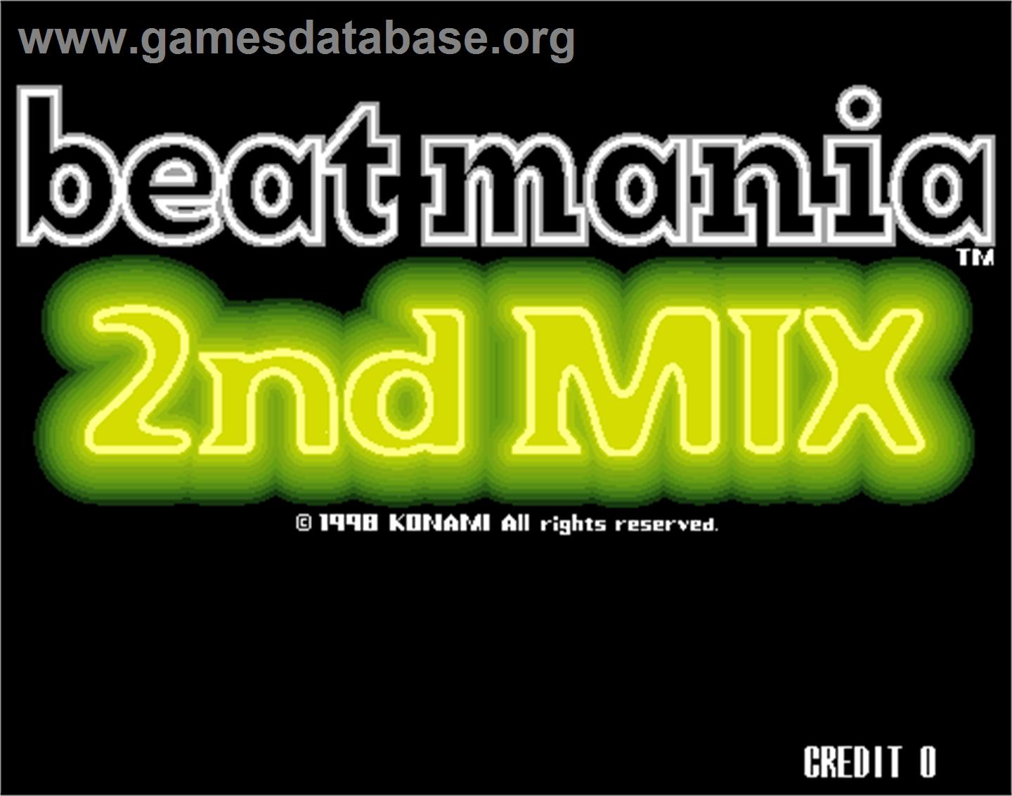 beatmania 2nd MIX - Arcade - Artwork - Title Screen