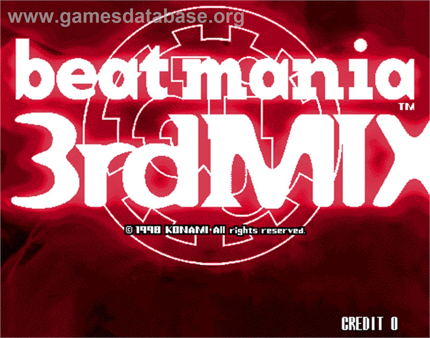 beatmania 3rd MIX - Arcade - Artwork - Title Screen
