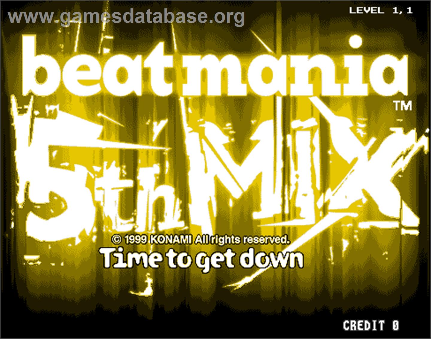 beatmania 5th MIX - Arcade - Artwork - Title Screen
