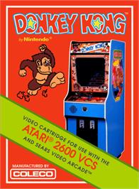 Box cover for Donkey Kong on the Atari 2600.