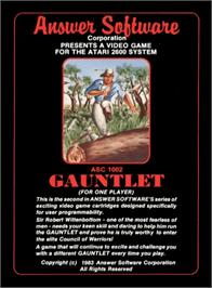 Box cover for Gauntlet on the Atari 2600.