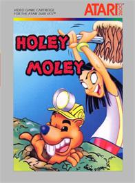 Box cover for Holey Moley on the Atari 2600.
