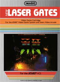 Box cover for Laser Gates on the Atari 2600.