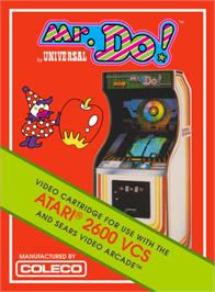 Box cover for Mr. Do! on the Atari 2600.