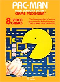 Box cover for Pac-Man on the Atari 2600.