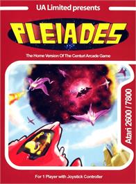 Box cover for Pleiades on the Atari 2600.