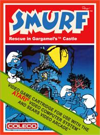 Box cover for Smurf: Rescue in Gargamel's Castle on the Atari 2600.