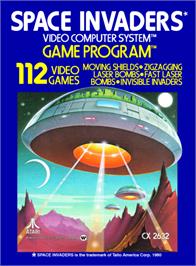 Box cover for Space Invaders on the Atari 2600.