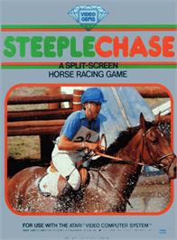 Box cover for Steeplechase on the Atari 2600.