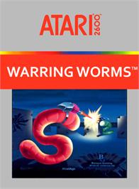 Box cover for Warring Worms on the Atari 2600.