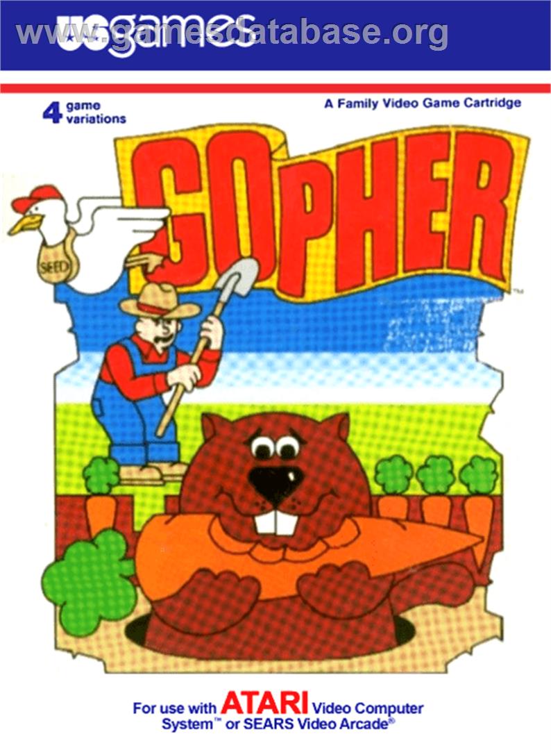 Gopher - Atari 2600 - Artwork - Box