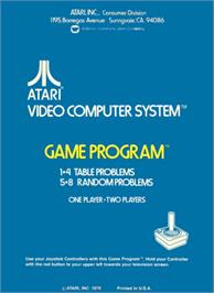 Box back cover for Basic Math on the Atari 2600.