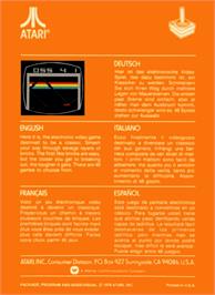 Box back cover for Breakout on the Atari 2600.
