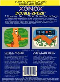 Box back cover for Chuck Norris Superkicks on the Atari 2600.