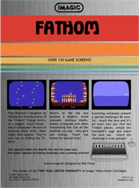 Box back cover for Fathom on the Atari 2600.