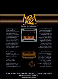Box back cover for Flash Gordon on the Atari 2600.
