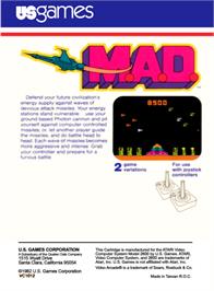 Box back cover for M*A*S*H on the Atari 2600.