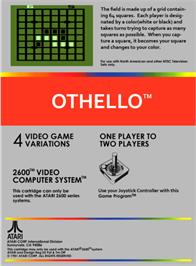 Box back cover for Othello on the Atari 2600.