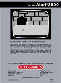 Box back cover for Quest for Quintana Roo on the Atari 2600.